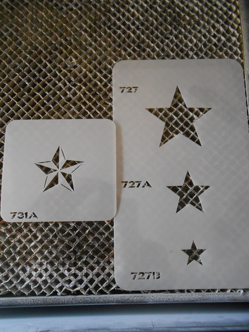 Airbrush Temporary Tattoo Stencil Set 124 Nautical Star Etsy