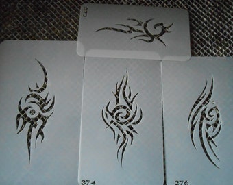 Circular Tribal Stencil Set 74!