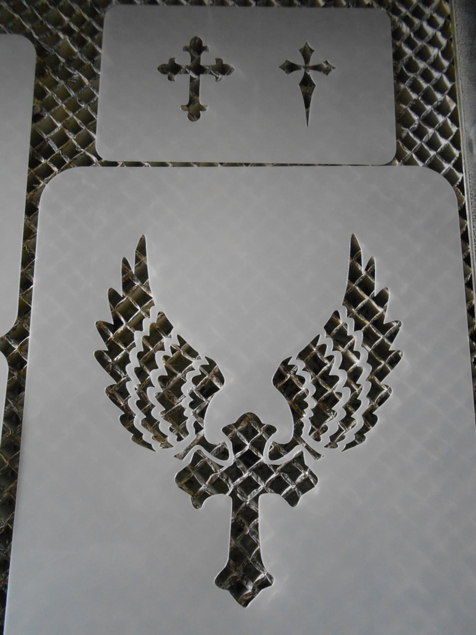 Airbrush Temporary Tattoo Stencil Set 262 Cross Wings - Etsy