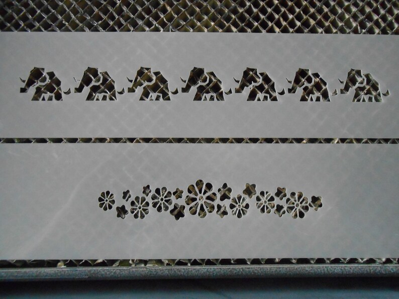 Seashell Hibiscus & Elephant Armband Stencil Set 45 image 3