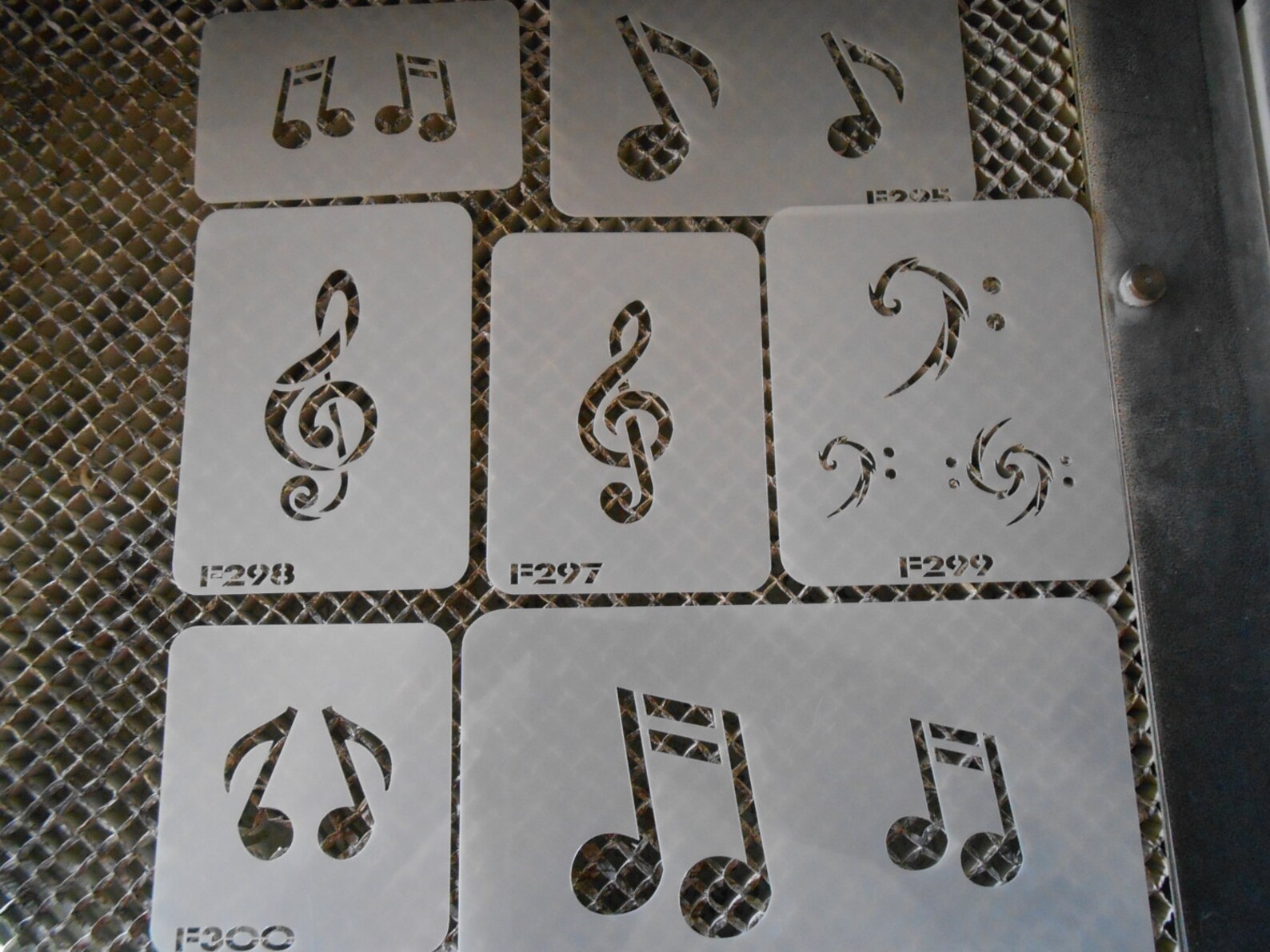 Airbrush Temporary Tattoo Stencil Set 285 Music Notes Etsy