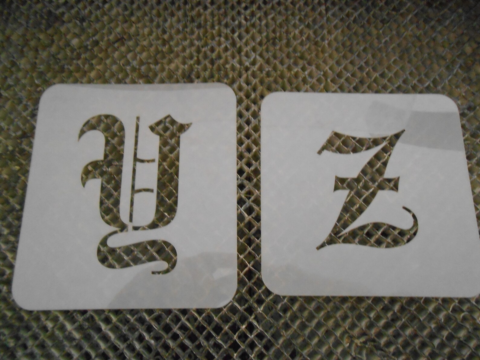 Old English 3 inch stencil set | Etsy