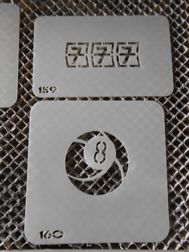 Temporary Airbrush Tattoo Stencil Vegas Designs Set 9 Etsy