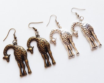 GIRAFFE Earrings Giraffe Jewelry Giraffe Gift Safari Earrings Safari Gift Animal Earrings Wild Animal Earrings African Animal Earrings Gift