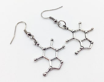 MOLECULE Earrings Chemistry Earrings Chemistry Gift Laboratory Earrings Laboratory Gift Molecule Gift Molecule Jewelry Science Earrings Gift