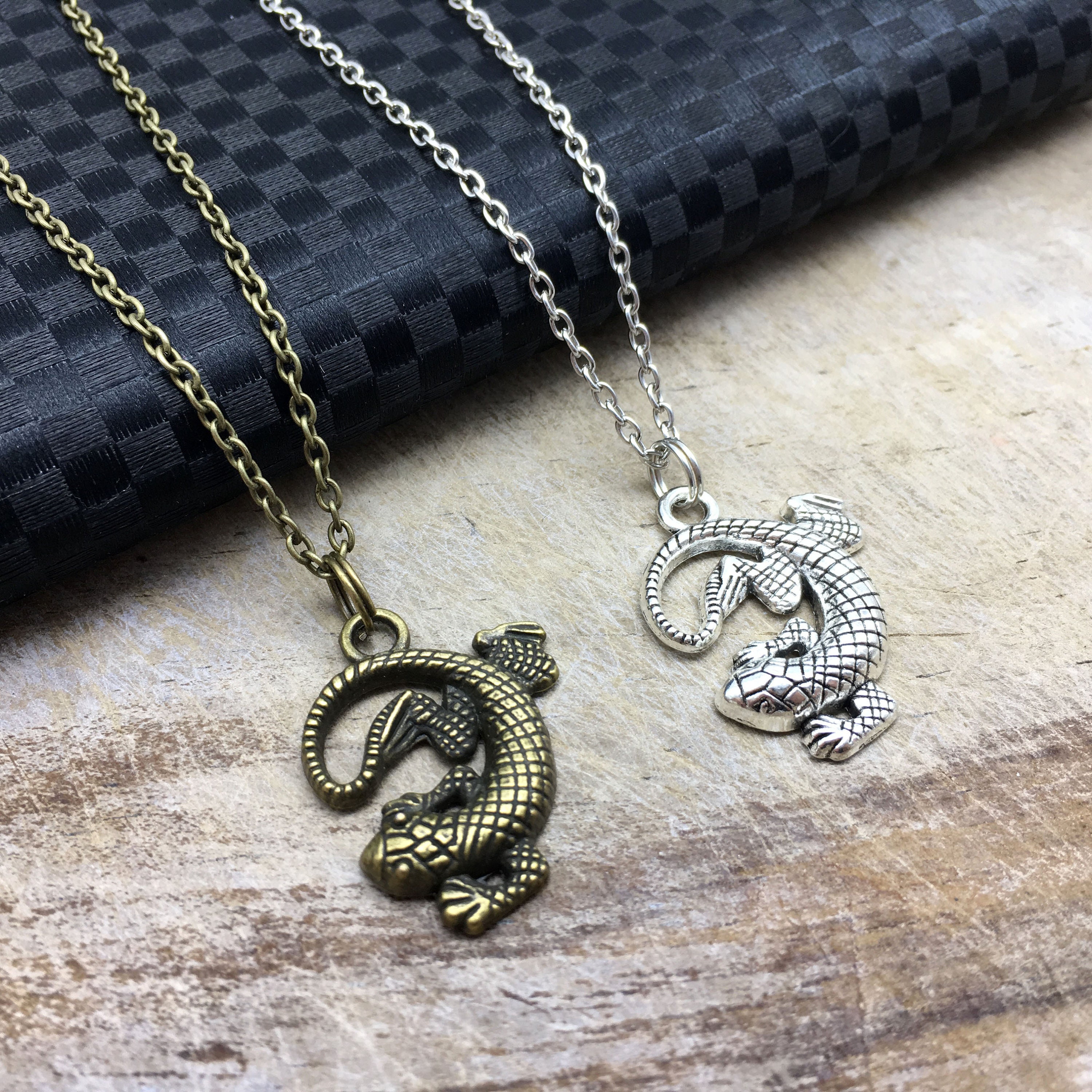 LIZARD Necklace Lizard Jewelry Iguana Necklace Reptile Etsy