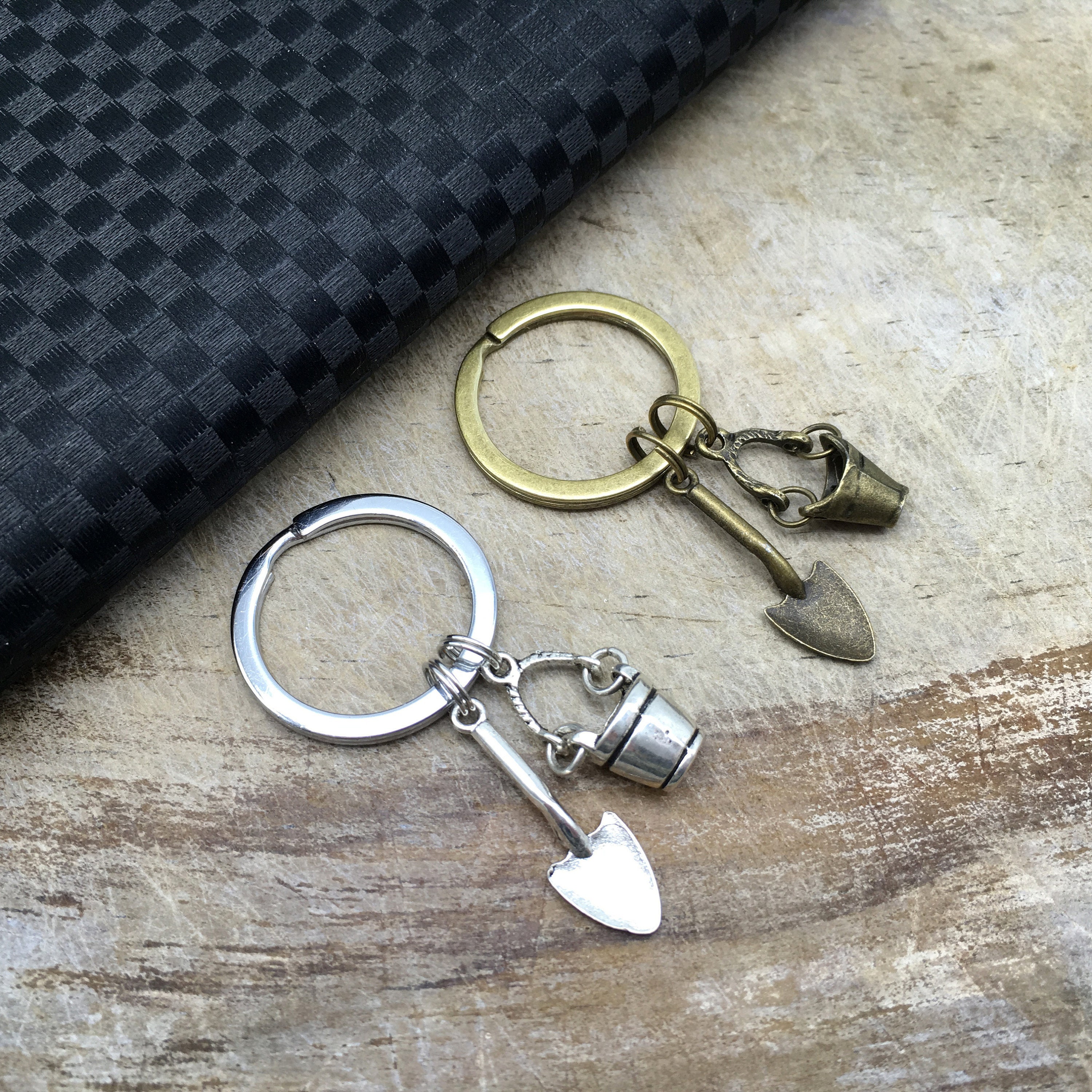 GARDENER Keychain Shovel Keychain Bucket Keychain Gardener Etsy