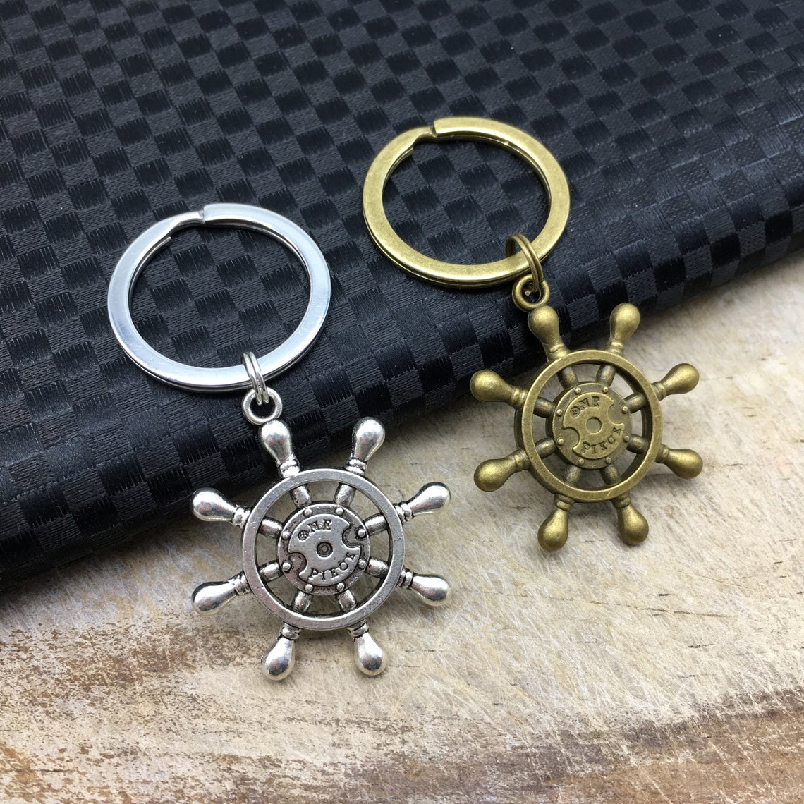 SHIP WHEEL Keychain Boat Wheel Keychain Beach Keychain Summer Etsy
