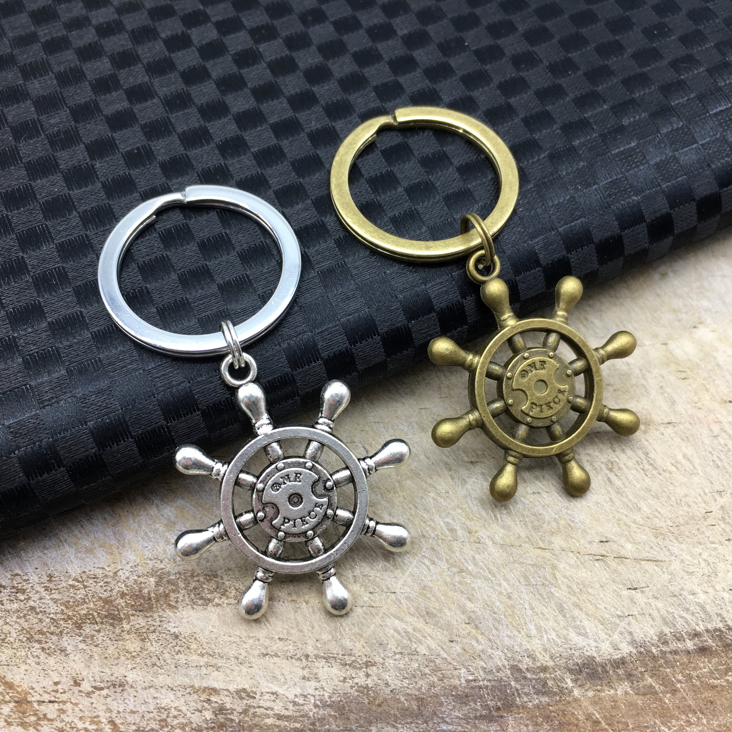 SHIP WHEEL Keychain Boat Wheel Keychain Beach Keychain Summer Etsy