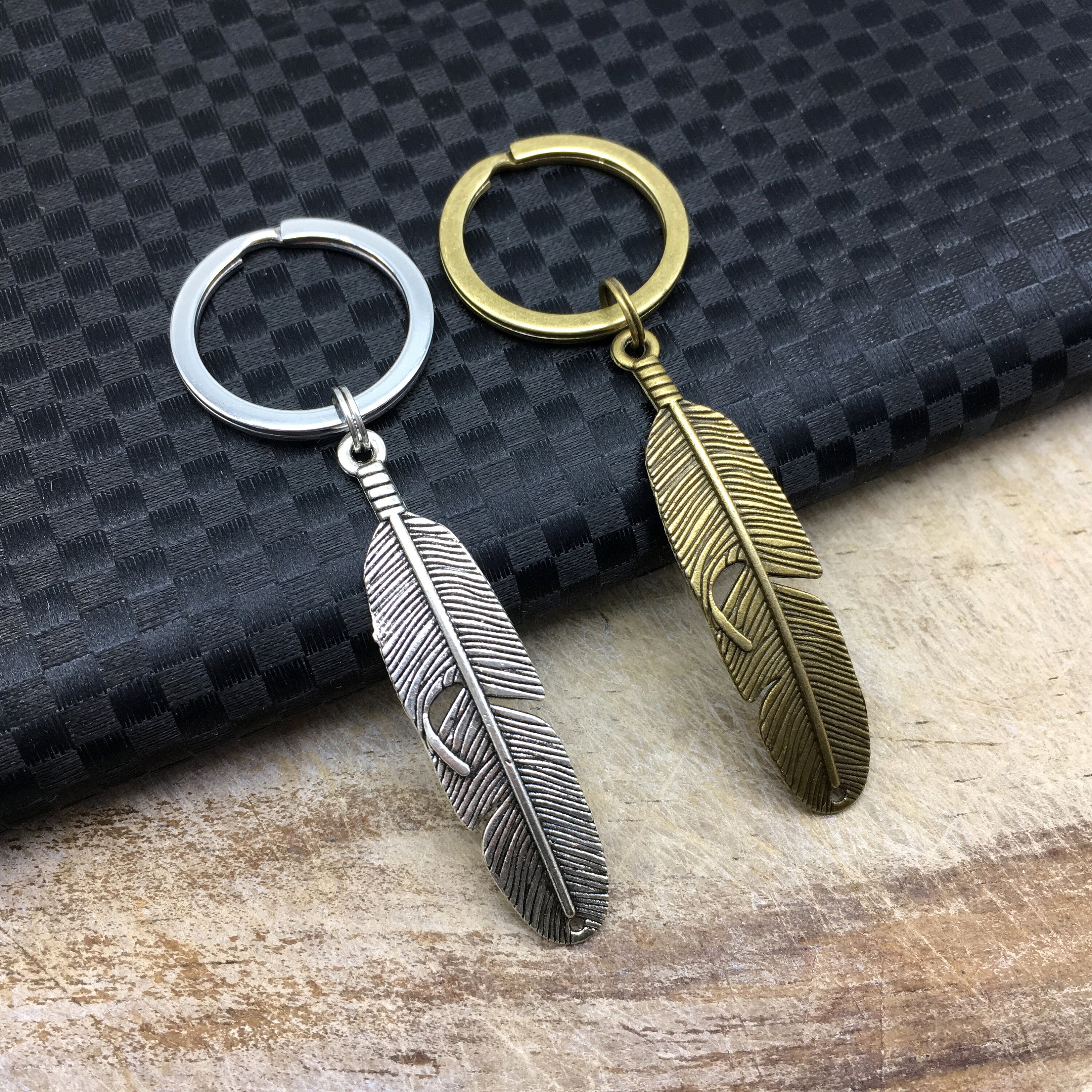 FEATHER Keychain Feather Keyring Feather Gift Big Feather Etsy