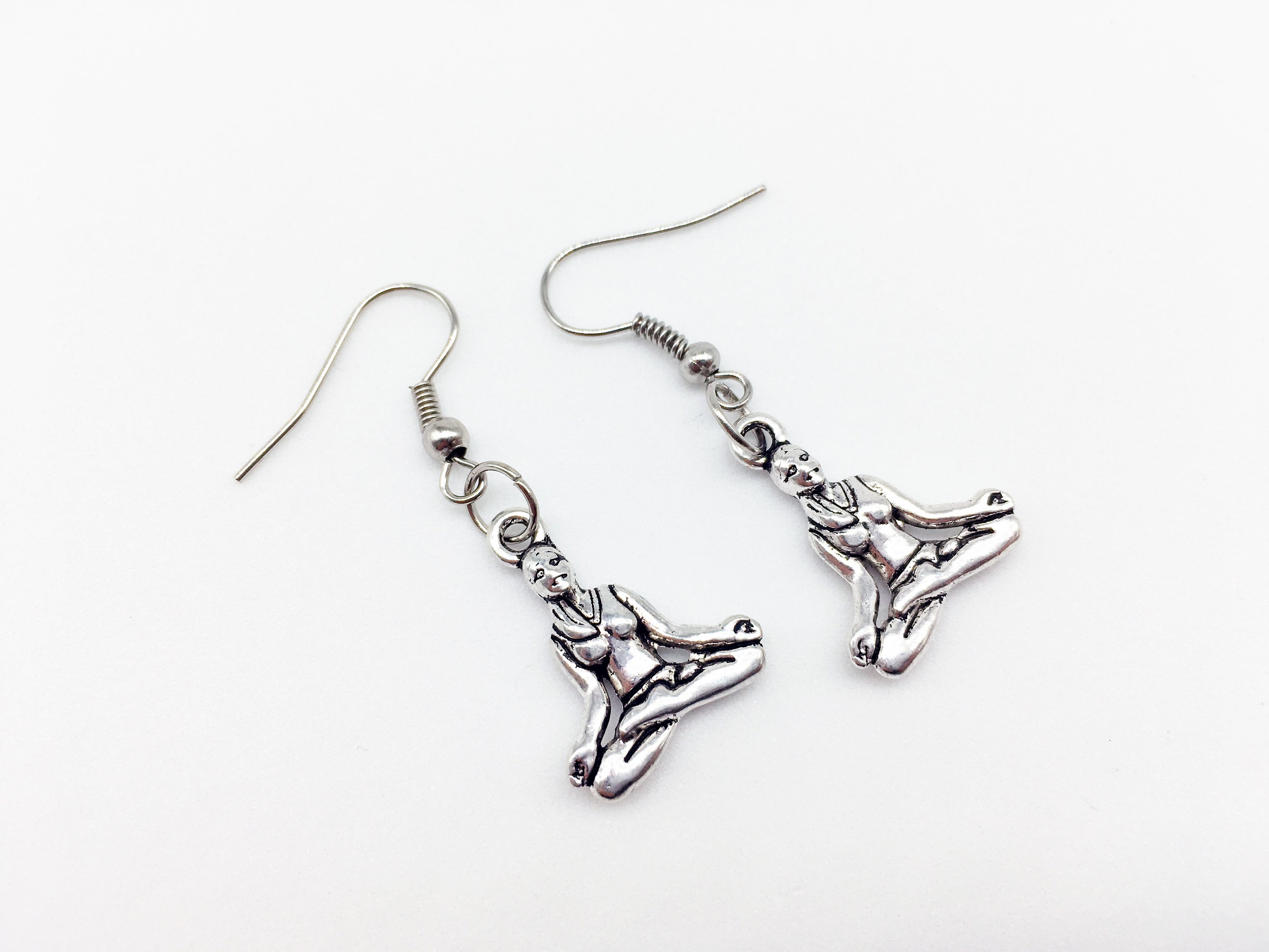 YOGA Earrings Yoga Poses Earrings Zen Earrings Yoga Jewelry Etsy