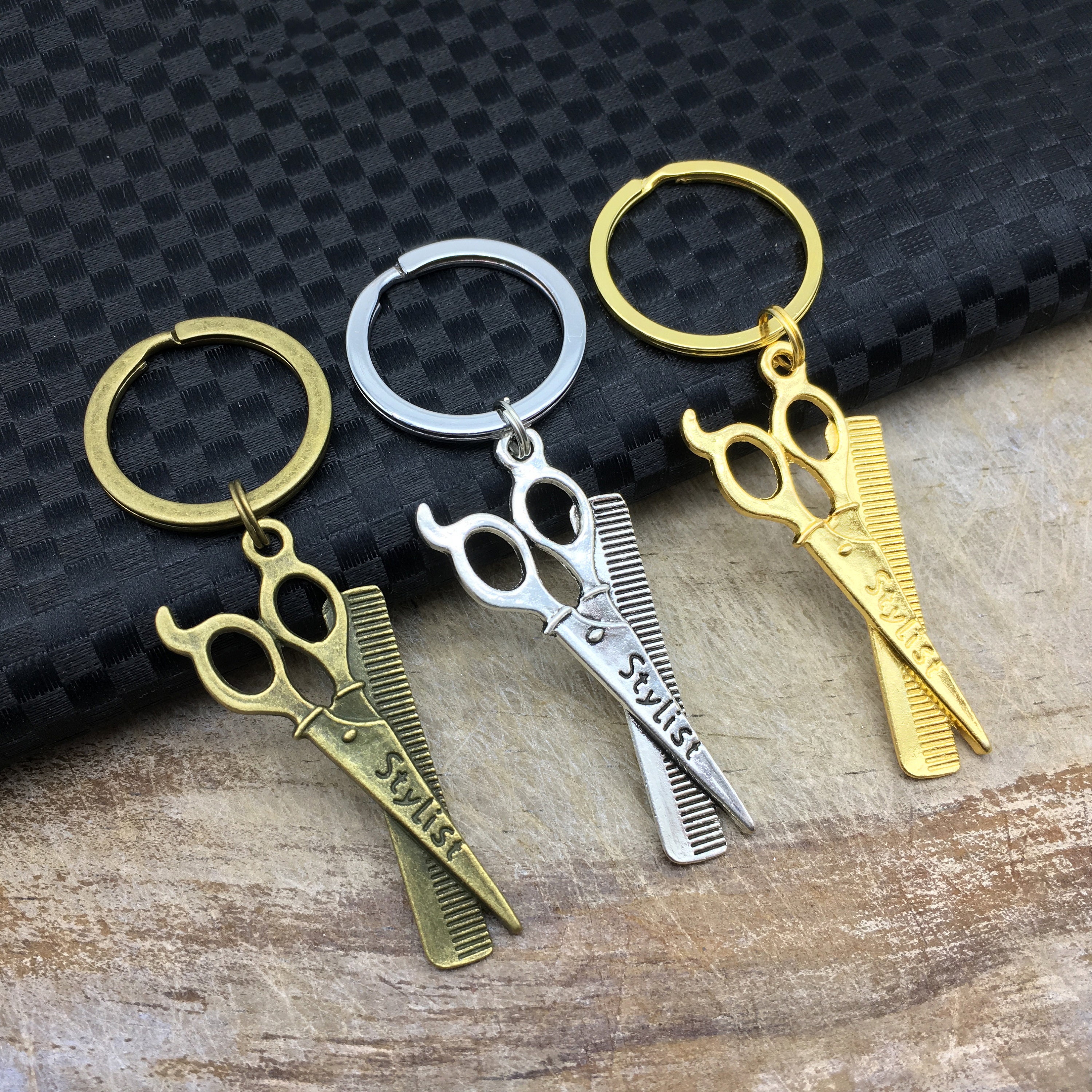 SCISSORS WITH COMB Keychain Scissors Lanyards Scissors Keyring Etsy