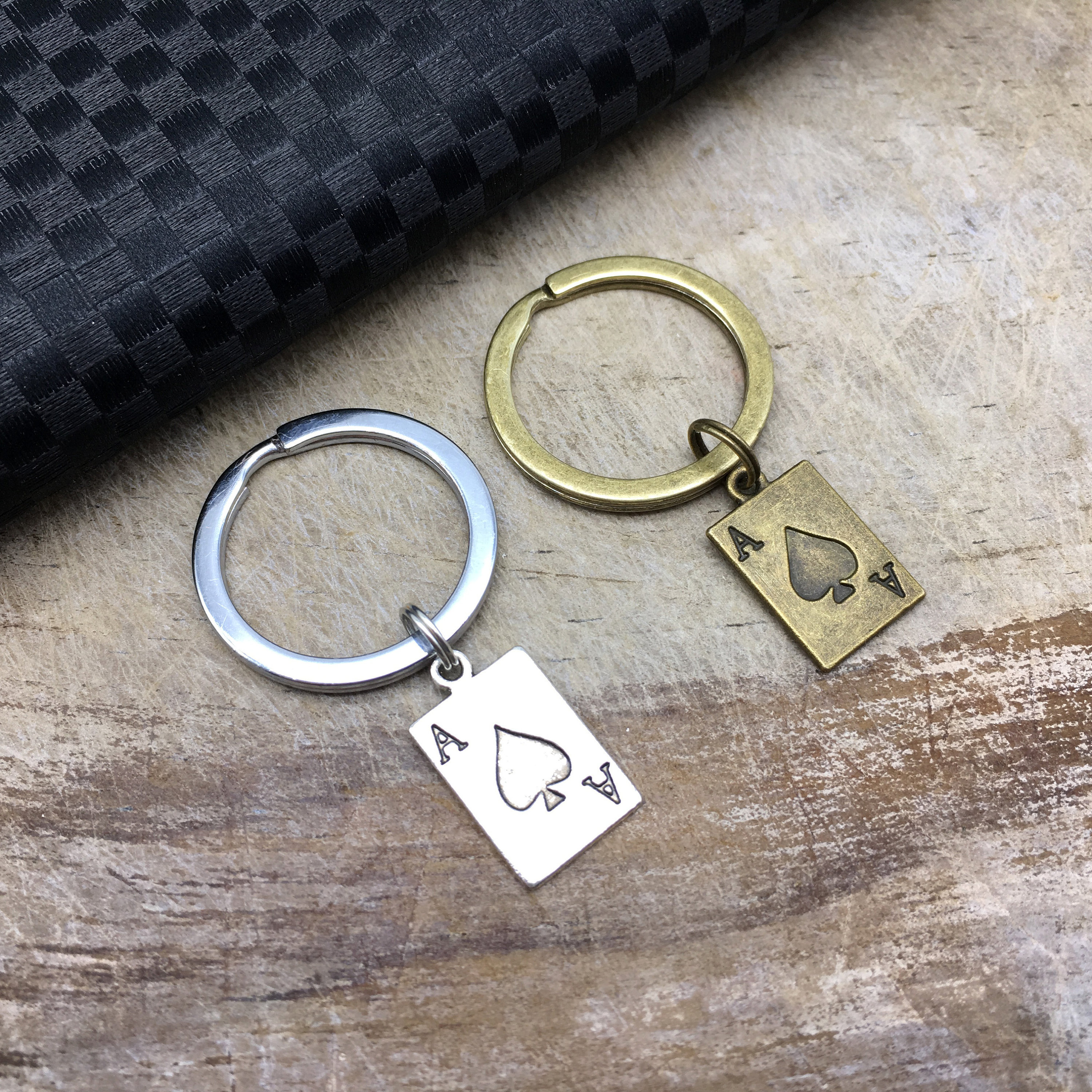 PLAYING CARD Keychain Ace Card Keychain Card Keyring Ace Etsy