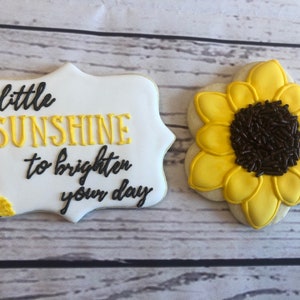 Sending a little sunshine Cookies | Sunflower Cookies | Brighten your day cookies