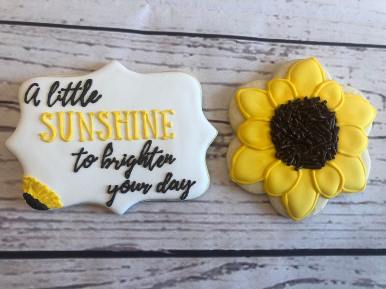 Sending a little sunshine Cookies Sunflower Cookies image 0