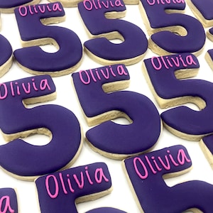 Birthday Cookies | Age Cookies | Name Cookies | Party Cookies