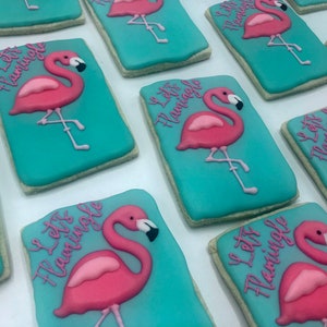 Flamingo Cookies | Birthday Cookies | Bridal Shower Cookies | Let&#39;s Flamingle Cookies