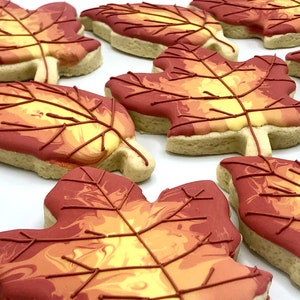 Fall Cookies | Leaf Cookies | Thanksgiving Cookies | Party Cookies