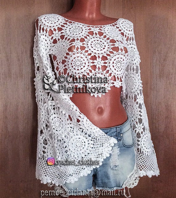 crochet long top