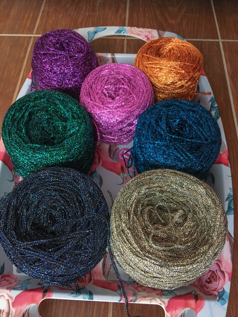 Lurex yarn thread decorative festive shiny sparkly Etsy