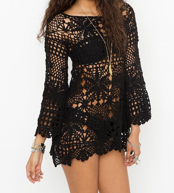 black cover up dress