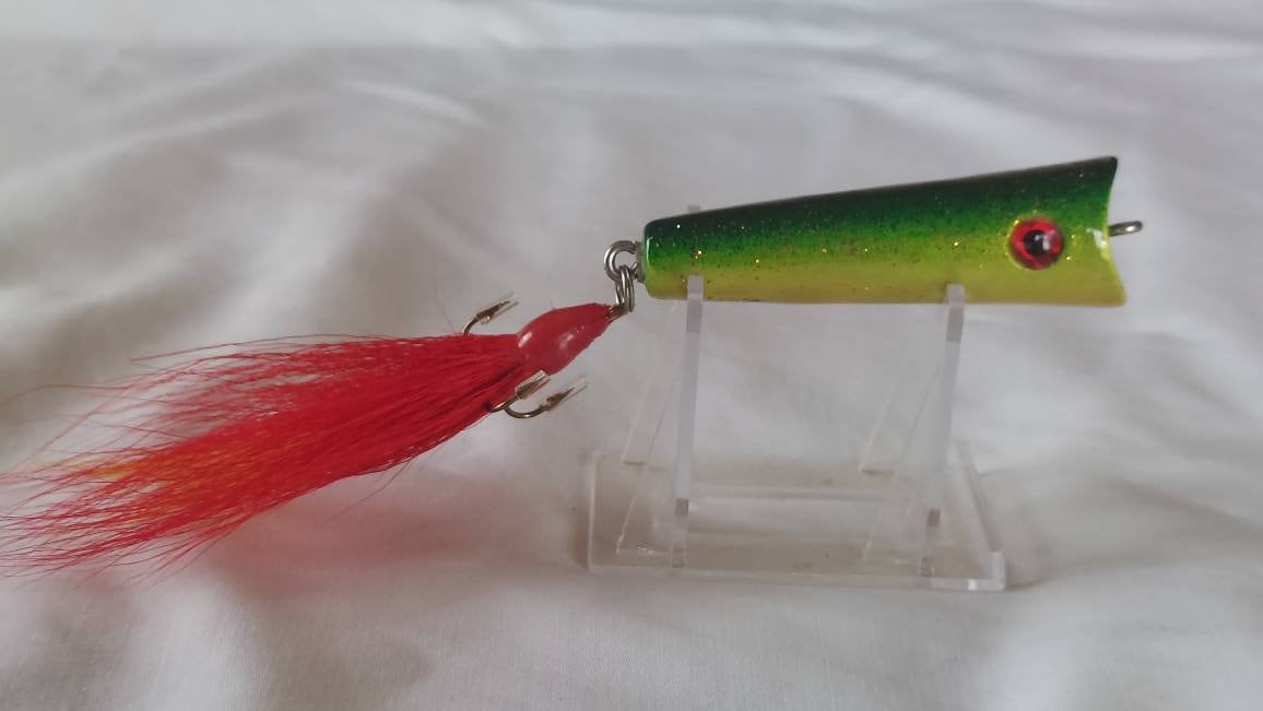 Vintage Style Popper Surface Fishing Lure Handcrafted From Wood. Great Gift  Idea 