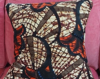 African print cushion covers.
