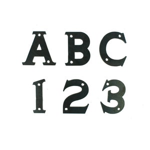 Metal Numbers, Metal Letters, Mandias Font, Small Metal Letters, Large Metal Numbers