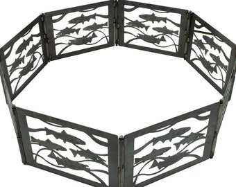 Fire Pit With Swimming Fish | Portable Fire Pit | Outdoor Fire Pit | Back Yard Fire Pit | Fire Pit | Firepit Ring