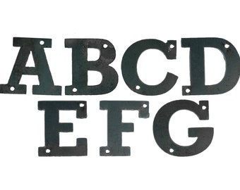 Rockwell Font Letters, 4" to 24 inch, Craft Metal Pieces, Metal Letters & Numbers, Address Numbers, Raw Untreated Steel