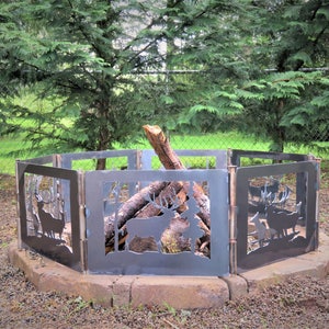 Elk Wildlife Fire Pit | Portable Fire Pit | Outdoor Fire Pit | Back Yard Fire Pit | Fire Pit | Fire Pit Ring