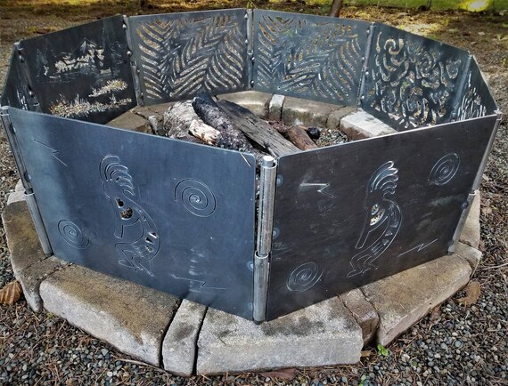 Kokopelli Fernmountain Rose Fire Pit Portable Fire Pit Etsy