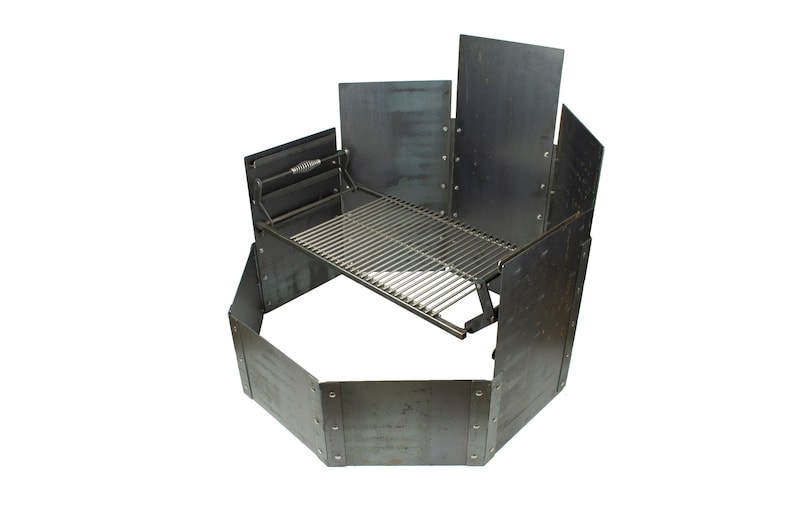 Outdoor Fire Pit With High Back Wall Fire Pit With Etsy