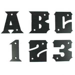 Small Metal Letters, Large Metal Numbers, Metal Number, Metal Letters, Dime Box Font,  Raw Untreated Metal