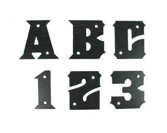 Small Metal Letters, Large Metal Numbers, Metal Number, Metal Letters, Dime Box Font,  Raw Untreated Metal