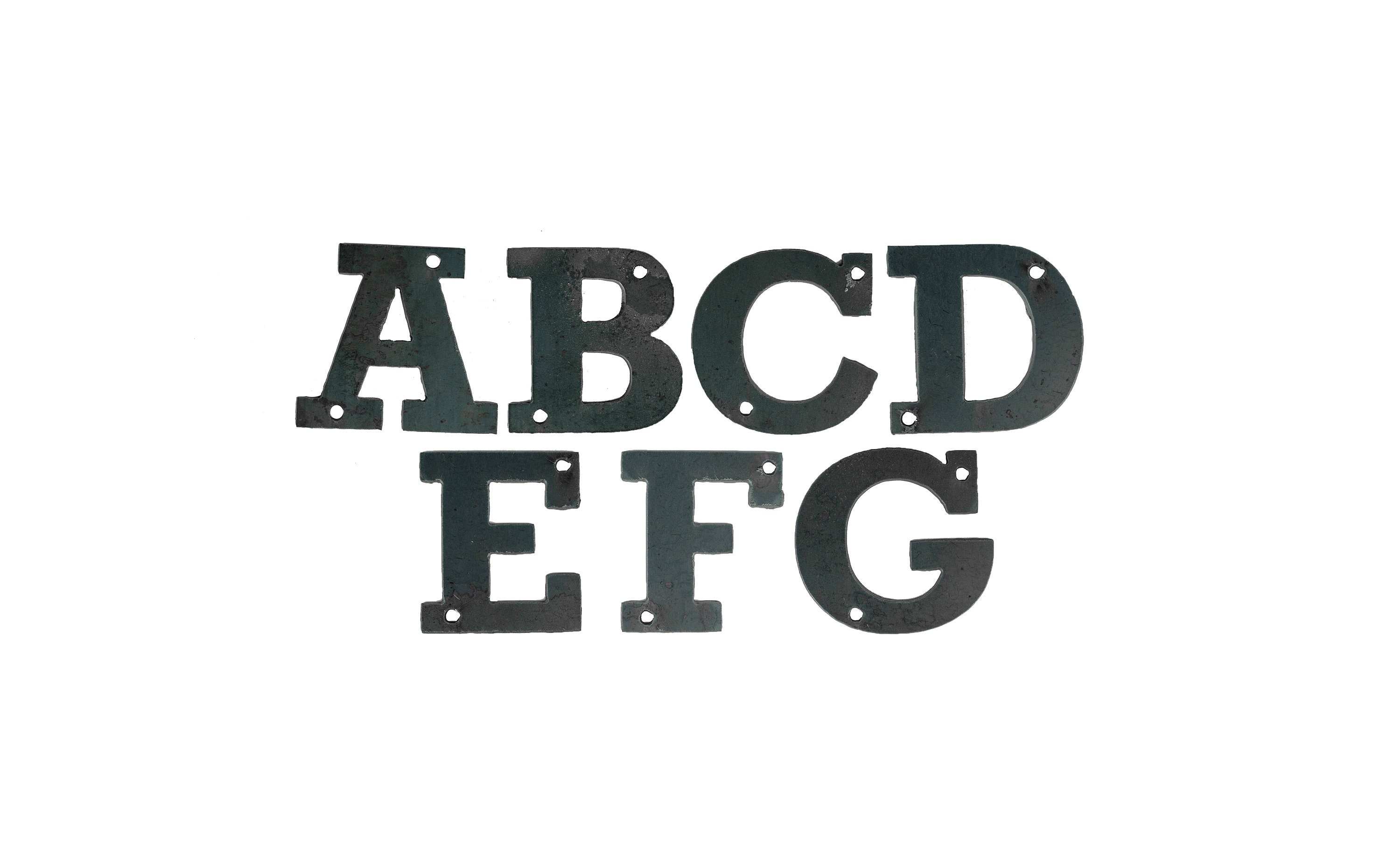 Raw Letters Rockwell Font Letters, 4