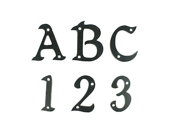 Metal Letters, House Numbers, Metal Numbers, Mikaden Font