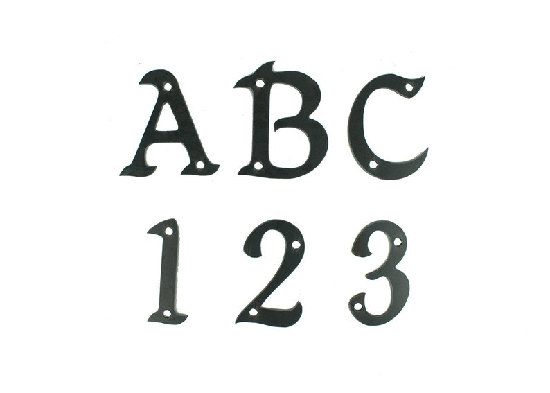 Metal Letters, House Numbers, Metal Numbers, Mikaden Font image 1