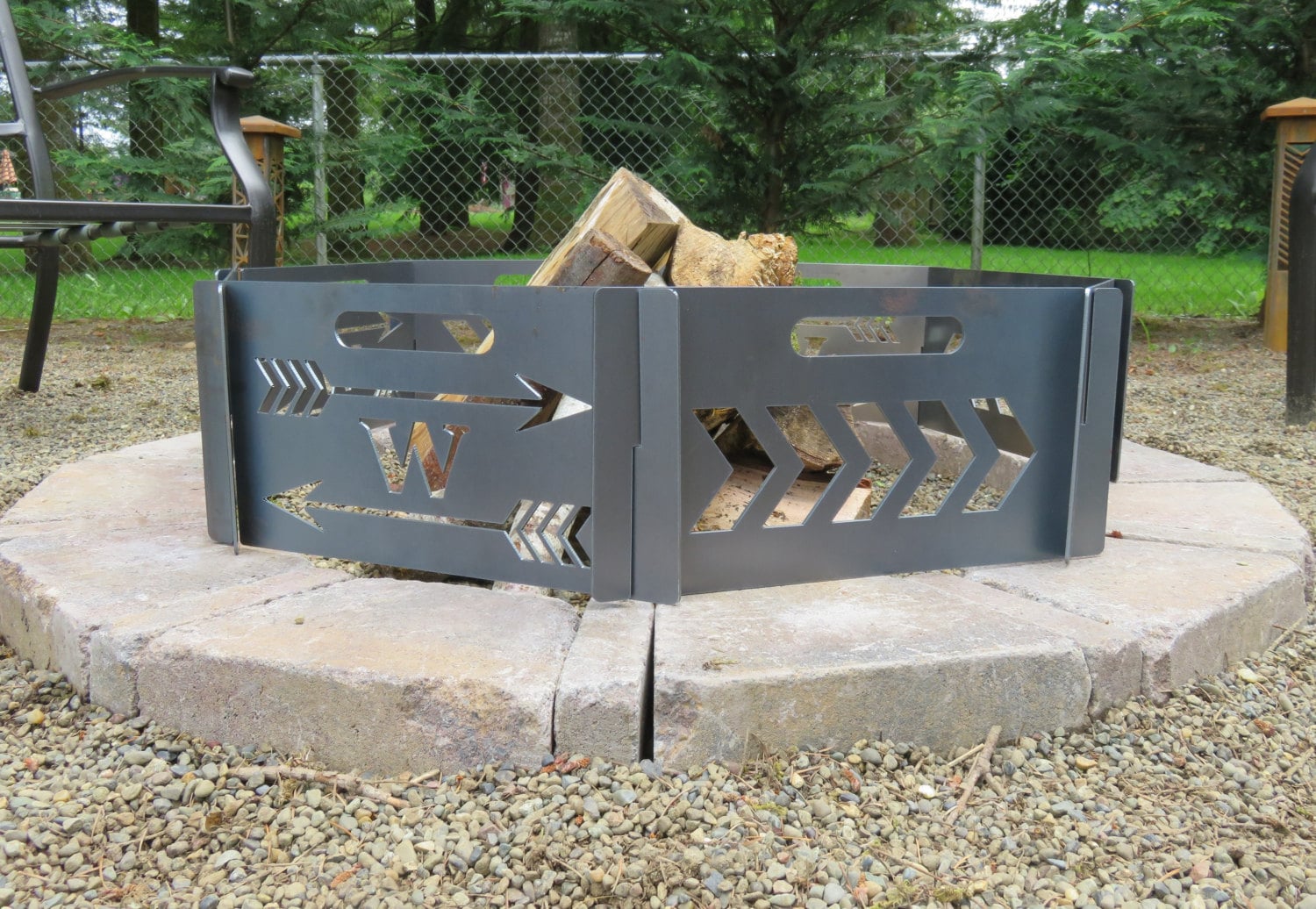 Fire Pit Personalized | Outdoor Fire Pit | Portable Fire Pit | Custom Fire Pit | Outdoor Fire Pit | Fire Pit Ring | Metal Art Arrows