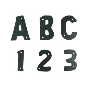 Metal Number, Metal Letters, Bronic Font, Small Metal Letters, Large Metal Numbers, Raw Untreated Metal