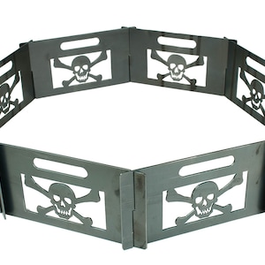 Portable Fire Pit | Skull & Crossbones Fire Ring | Pirate Steel Fire Pit | Made In The USA