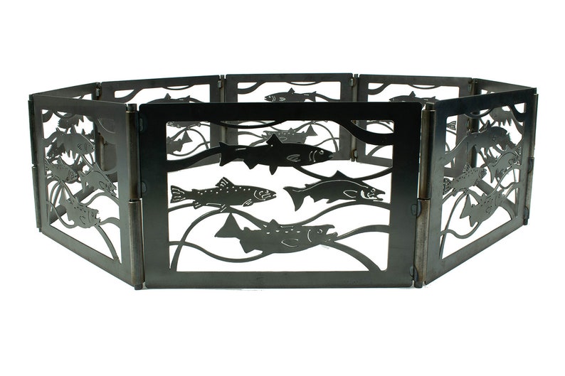 Fire Pit With Swimming Fish Portable Fire Pit Outdoor Fire Etsy