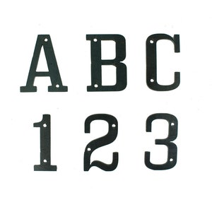 House Numbers, Metal Numbers, Metal Letter, Bullpen Font, Raw Untreated Steel