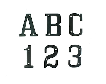 House Numbers, Metal Numbers, Metal Letter, Bullpen Font, Raw Untreated Steel