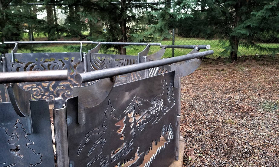 Kokopelli Fernmountain Rose Fire Pit Portable Fire Pit Etsy