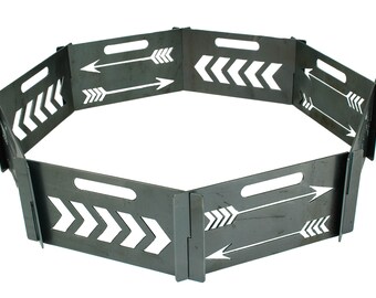 Decorative Arrow | Steel Portable Fire Pit | Compact fire place | Fire Circle | Metal Fire Pit