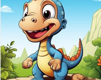Dinosaur Coloring Pages for Kids, Preschool Coloring Book (Digital Download)