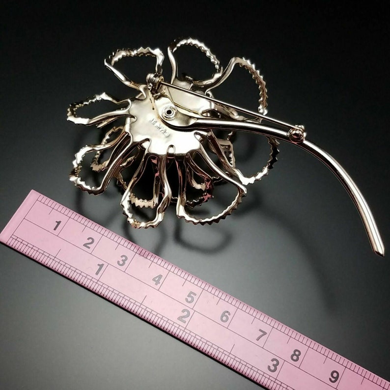 Vintage Sarah Coventry Allusion 60S Pin Flower Rhinestone Brooch Estate Jewelry