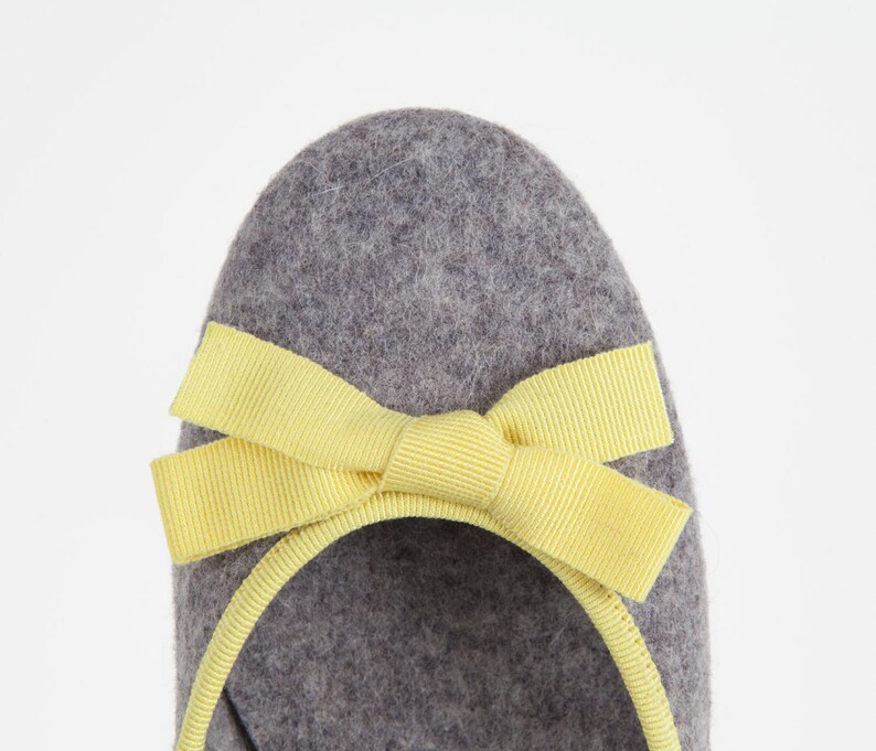 gray ballet slippers