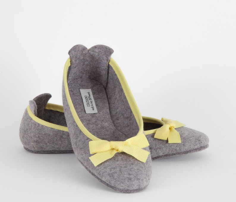 gray ballet slippers